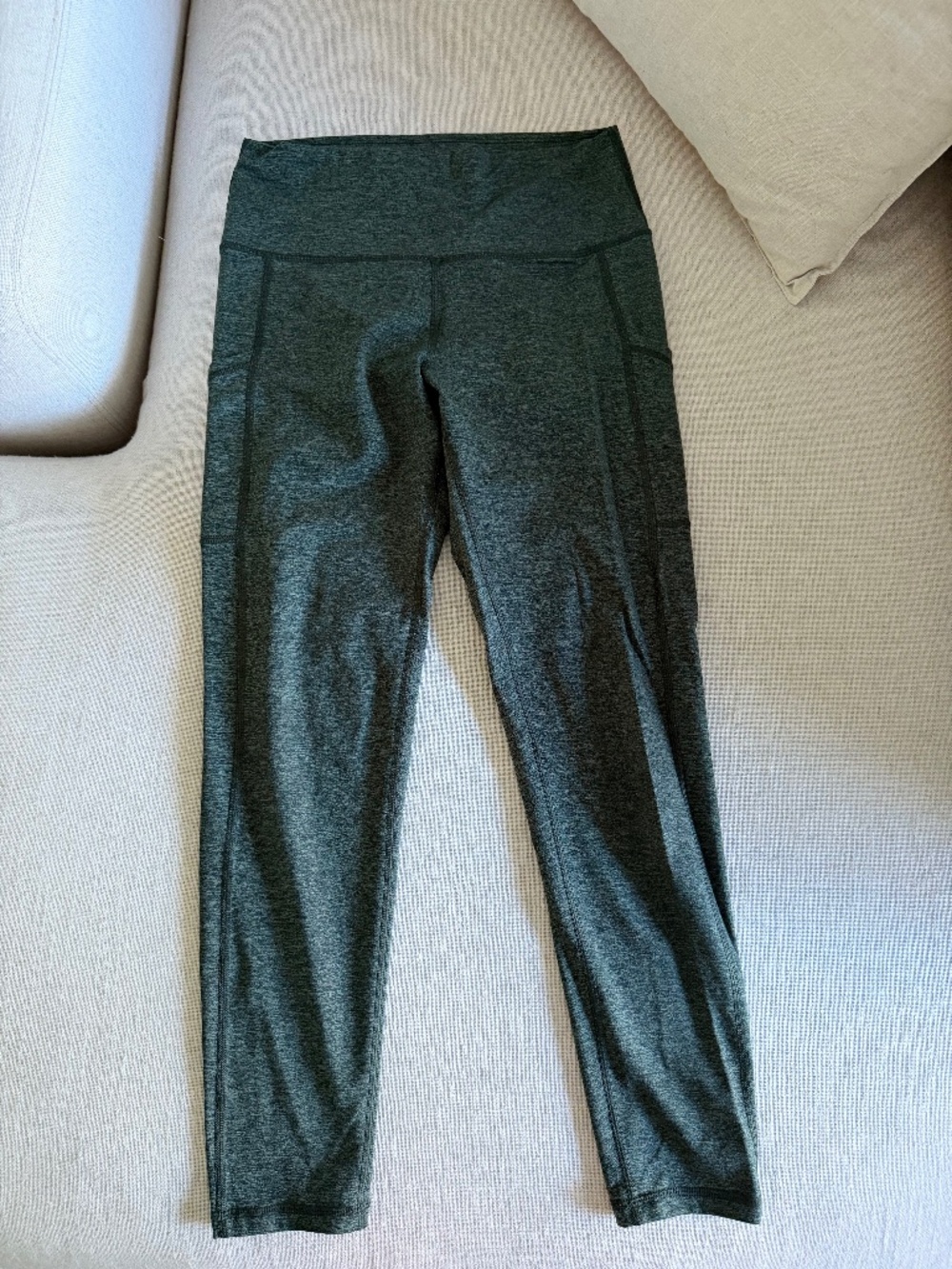 Aerie Forest Green Space-Dye Leggings, Size Large
